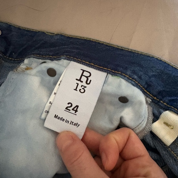 R13 Women’s Faded Blue Straight Jeans - Picture 3 of 4